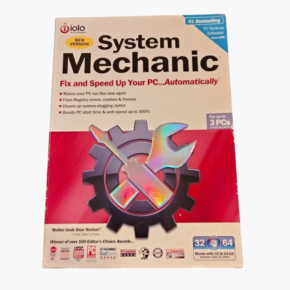 Iolo System Mechanic Antivirus Software CD PC Tune Up Kit 2009